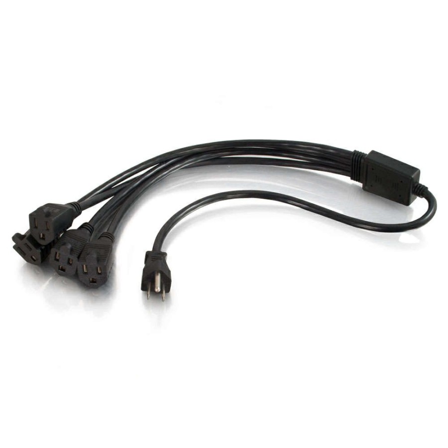 Cables to Go 6Ft (1.8M) 16 Awg 1-To-4 Power Cord Splitter (1 Nema 5-15P To 4 Nema 5-15R) Wholesale