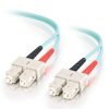 Cables to Go 16.4Ft (5M) Sc-Sc 10Gb 50/125 Om3 Duplex Multimode Fiber Optic Cable - Low Smoke Zero Halogen Lszh - Aqua Clearance