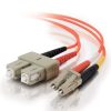 Cables to Go 26.2Ft (8M) Lc-Sc 62.5/125 Om1 Duplex Multimode Fiber Optic Cable - Plenum Cmp-Rated - Orange Hot