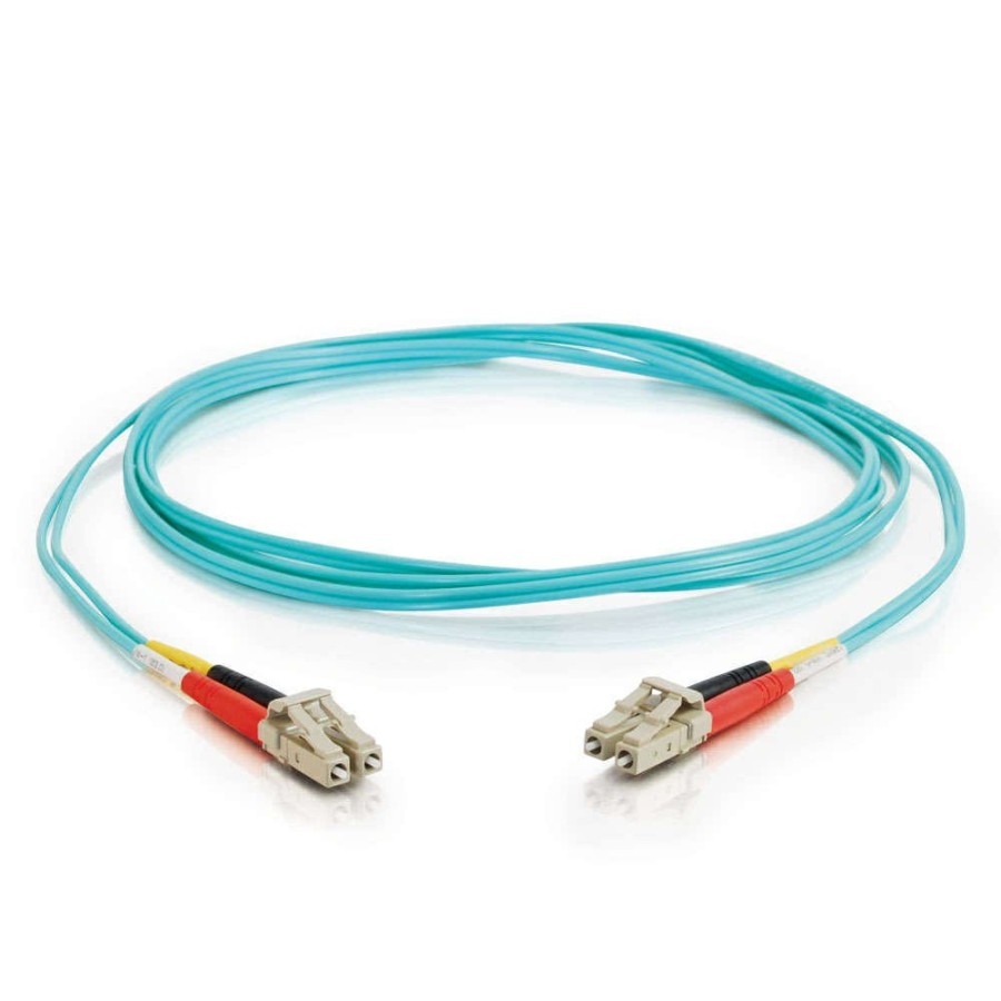 Cables to Go 65.6Ft (20M) Lc-Lc 10Gb 50/125 Om3 Duplex Multimode Pvc Fiber Optic Cable - Aqua Wholesale