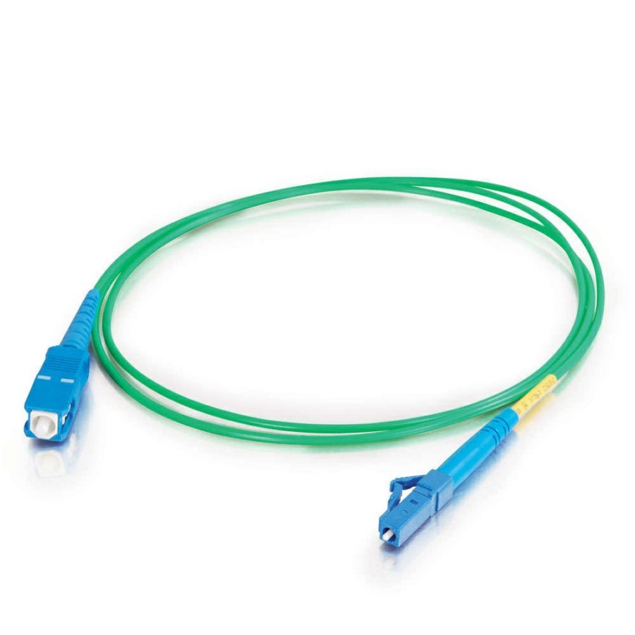 Cables to Go 9.8Ft (3M) Lc-Sc 9/125 Os2 Simplex Single-Mode Pvc Fiber Optic Cable (Taa Compliant) - Green Online