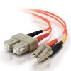 Cables to Go 6.6Ft (2M) Lc-Sc 62.5/125 Om1 Duplex Multimode Fiber Optic Cable - Low Smoke Zero Halogen Lszh - Orange New