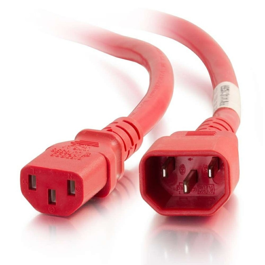 Cables to Go 8Ft (2.4M) 14Awg Power Cord (Iec320C14 To Iec320C13) -Red New