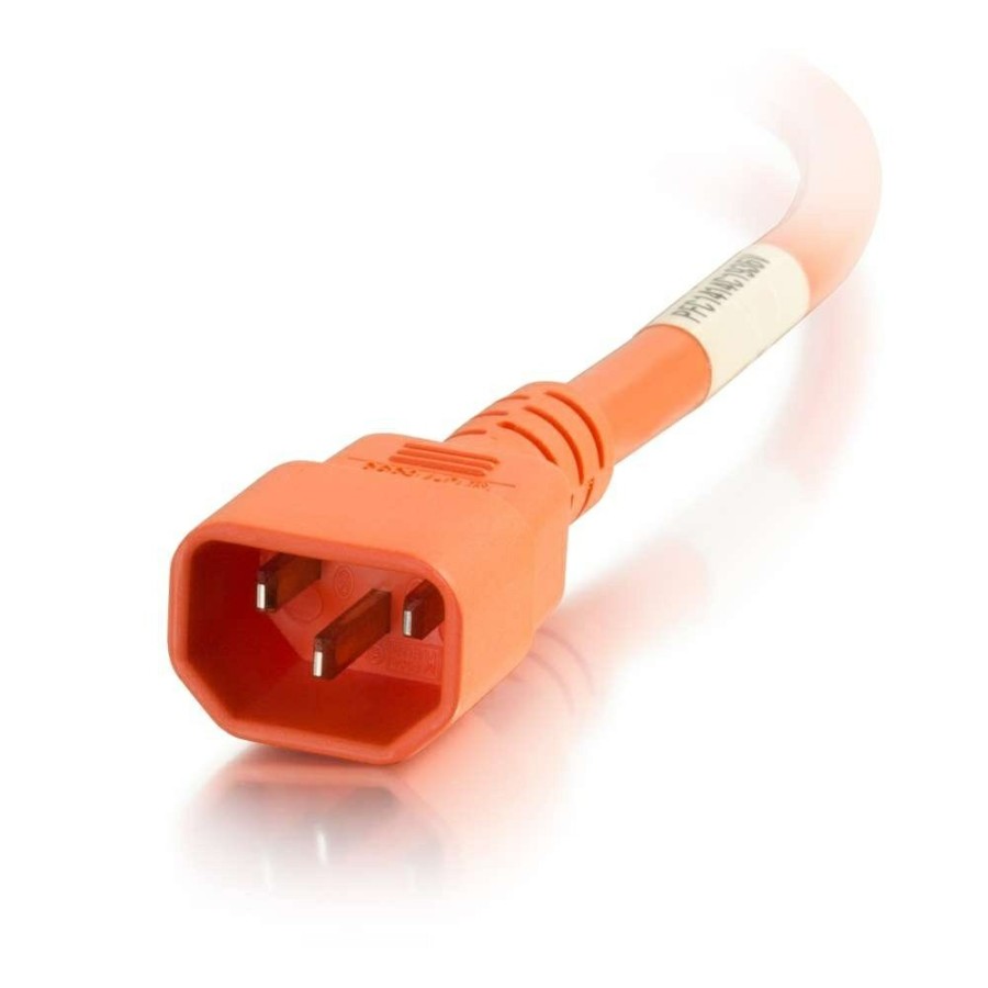 Cables to Go 2Ft (0.6M) 18Awg Power Cord (Iec320C14 To Iec320C13) - Orange Hot