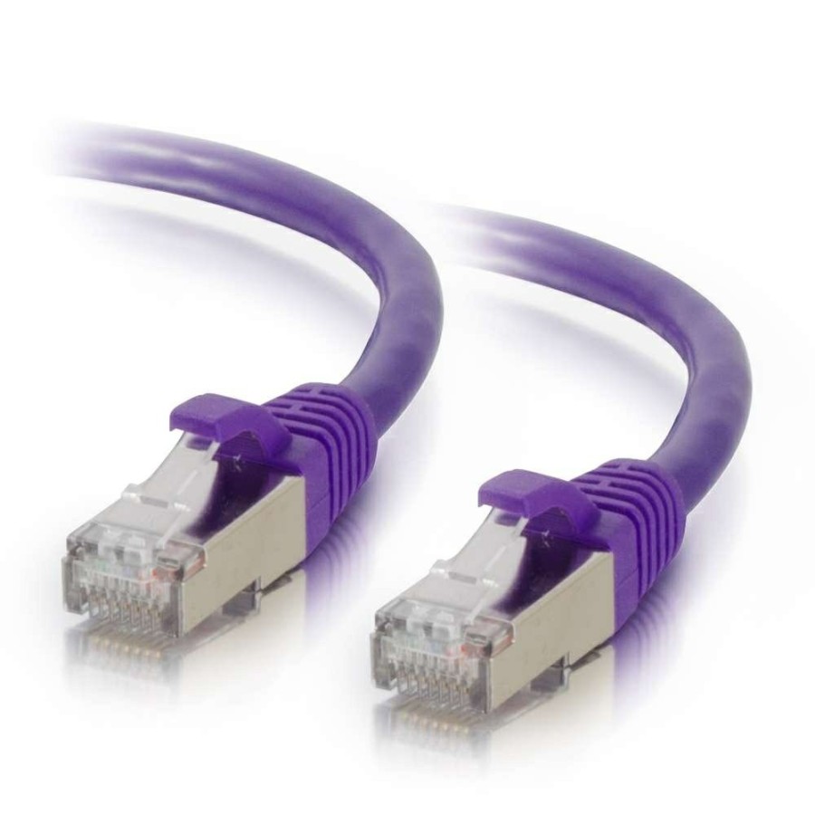 Cables to Go 0.5Ft (0.15M) Cat6 Snagless Shielded (Stp) Ethernet Network Patch Cable - Purple New