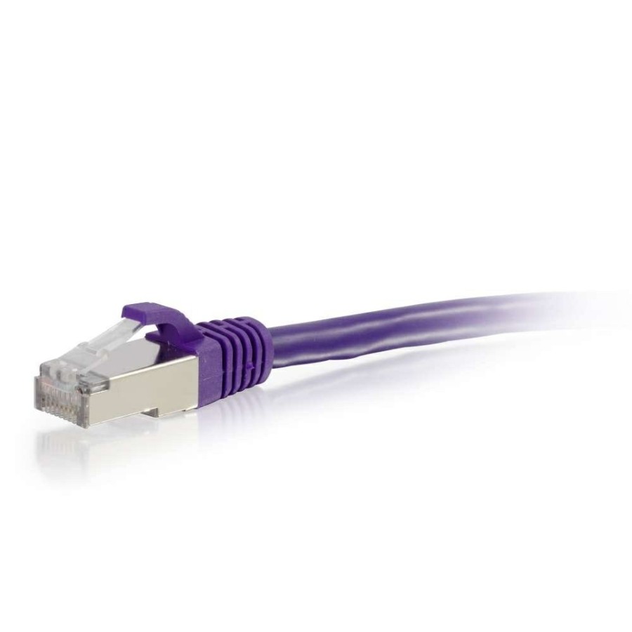 Cables to Go 0.5Ft (0.15M) Cat6 Snagless Shielded (Stp) Ethernet Network Patch Cable - Purple New