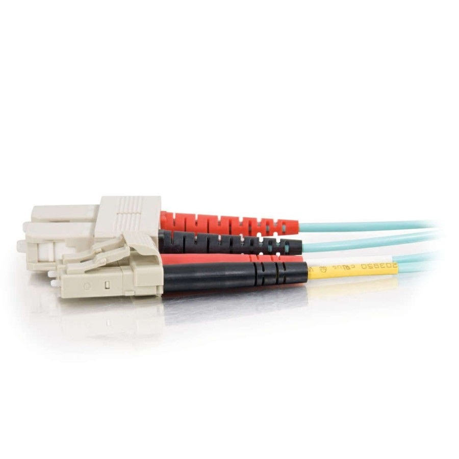 Cables to Go 65.6Ft (20M) Lc-Sc 10Gb 50/125 Om3 Duplex Multimode Pvc Fiber Optic Cable - Aqua Clearance