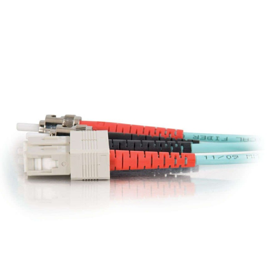 Cables to Go 3.3Ft (1M) Sc-St 10Gb 50/125 Om3 Duplex Multimode Fiber Optic Cable (Taa Compliant) - Aqua Online