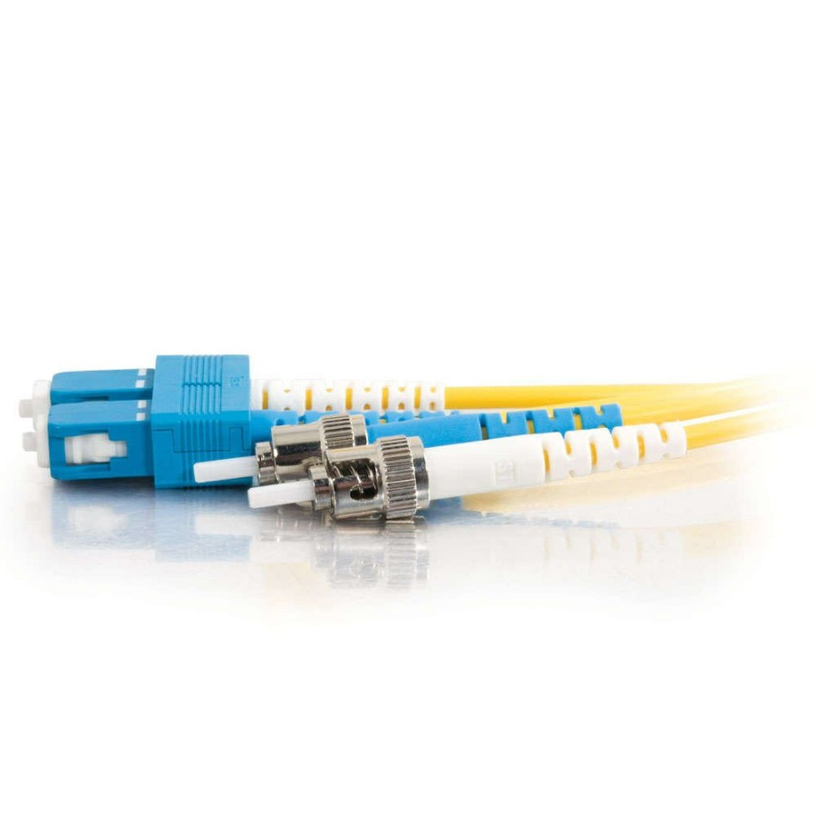 Cables to Go 65.6Ft (20M) Sc-St 9/125 Os2 Duplex Single-Mode Fiber Optic Cable (Taa Compliant) - Plenum Cmp-Rated - Yellow New