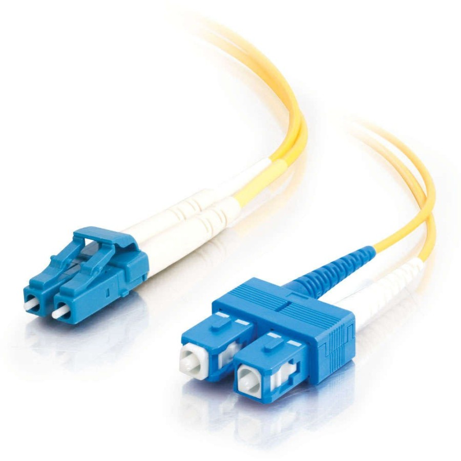 Cables to Go 9.8Ft (3M) Lc-Sc 9/125 Os2 Duplex Single-Mode Fiber Optic Cable (Taa Compliant) - Yellow Hot