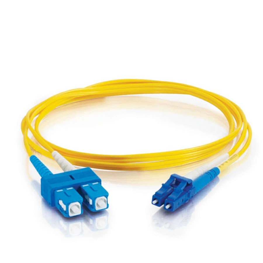 Cables to Go 9.8Ft (3M) Lc-Sc 9/125 Os2 Duplex Single-Mode Fiber Optic Cable (Taa Compliant) - Yellow Hot