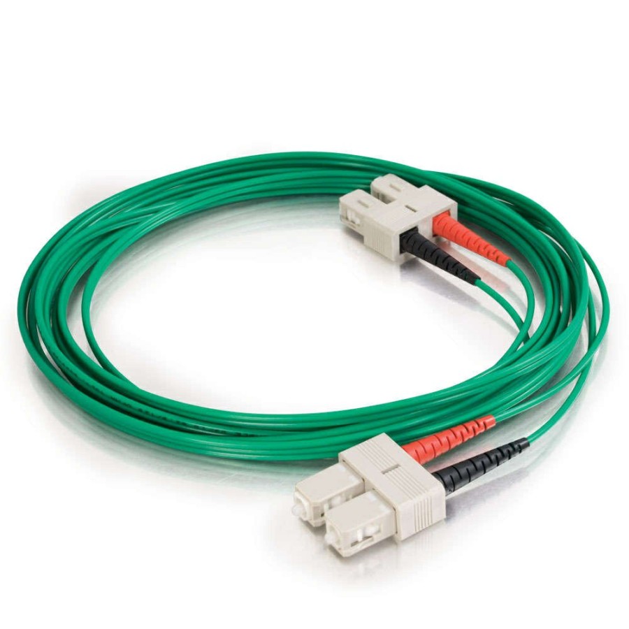 Cables to Go 6.6Ft (2M) Sc-Sc 62.5/125 Om1 Duplex Multimode Pvc Fiber Optic Cable - Green Hot