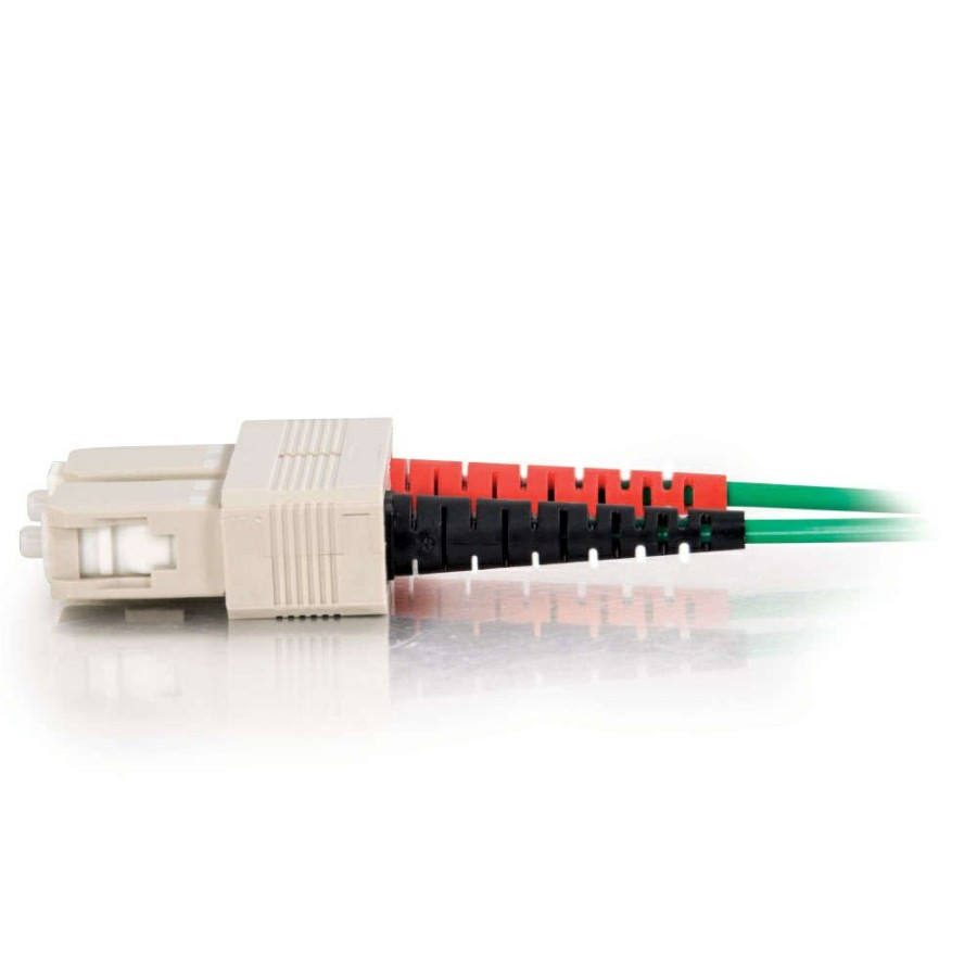 Cables to Go 6.6Ft (2M) Sc-Sc 62.5/125 Om1 Duplex Multimode Pvc Fiber Optic Cable - Green Hot