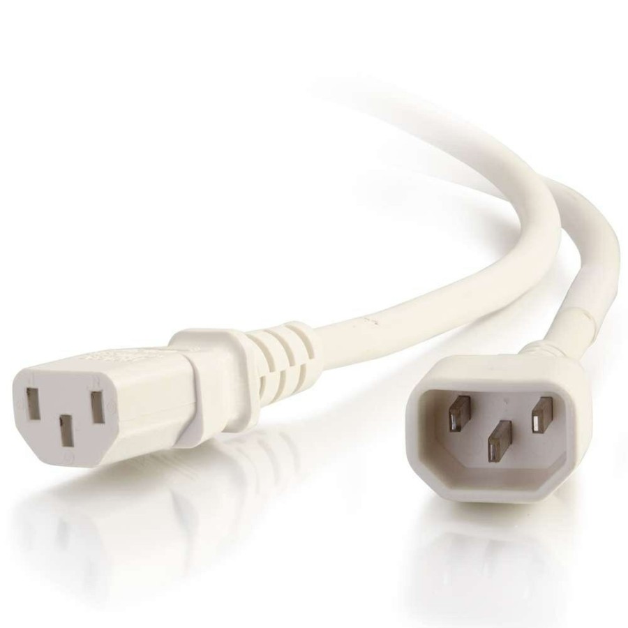 Cables to Go 10Ft (3M) 18Awg Power Cord (Iec320C14 To Iec320C13) - White Clearance