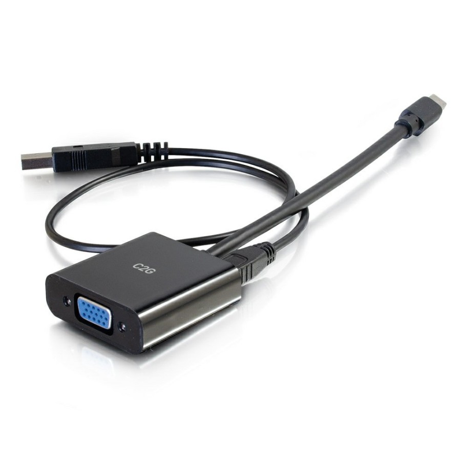 Cables to Go 8In Mini Displayport Male To Vga + Audio Female Active Adapter Converter - Black Wholesale