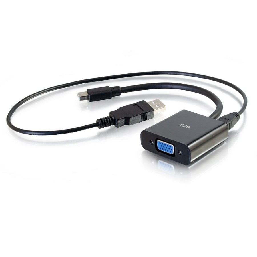 Cables to Go 8In Mini Displayport Male To Vga + Audio Female Active Adapter Converter - Black Wholesale