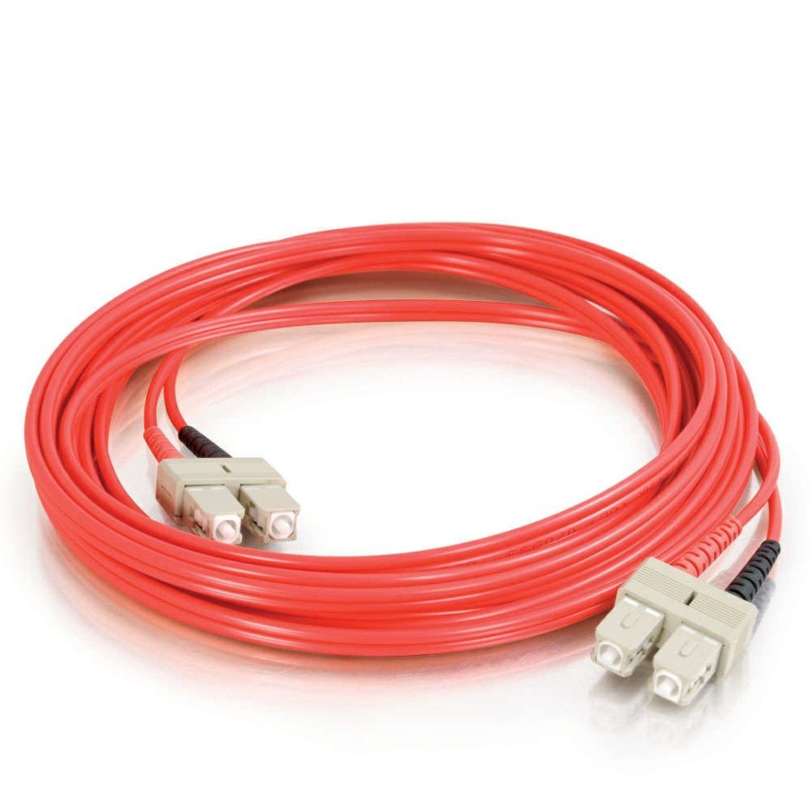 Cables to Go 16.4Ft (5M) Sc-Sc 62.5/125 Om1 Duplex Multimode Pvc Fiber Optic Cable (Taa Compliant) - Red Clearance