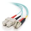 Cables to Go 3.3Ft (1M) Lc-Sc 10Gb 50/125 Om3 Duplex Multimode Fiber Optic Cable (Taa Compliant) - Plenum Cmp-Rated - Aqua Clearance