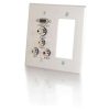 Cables to Go Vga, 3.5Mm Audio, Composite Video And Rca Stereo Audio Pass Through Double Gang Wall Plate - Brushed Aluminum Clearance