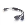 Cables to Go 1.5Ft (0.46M) 16 Awg 1-To-2 Power Cord Splitter (Nema 5-15P To 1 Nema 5-15R +1 Iec320C13) (Taa Compliant) Best