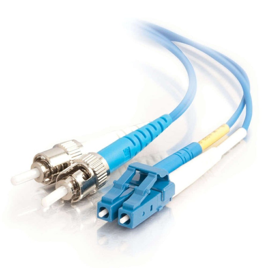 Cables to Go 16.4Ft (5M) Lc-St 9/125 Os2 Duplex Single-Mode Pvc Fiber Optic Cable (Taa Compliant) - Blue Best