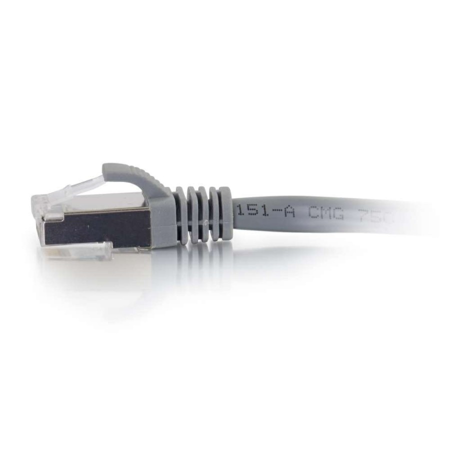 Cables to Go 2Ft (0.6M) Cat6A Snagless Shielded (Stp) Ethernet Network Patch Cable - Gray New