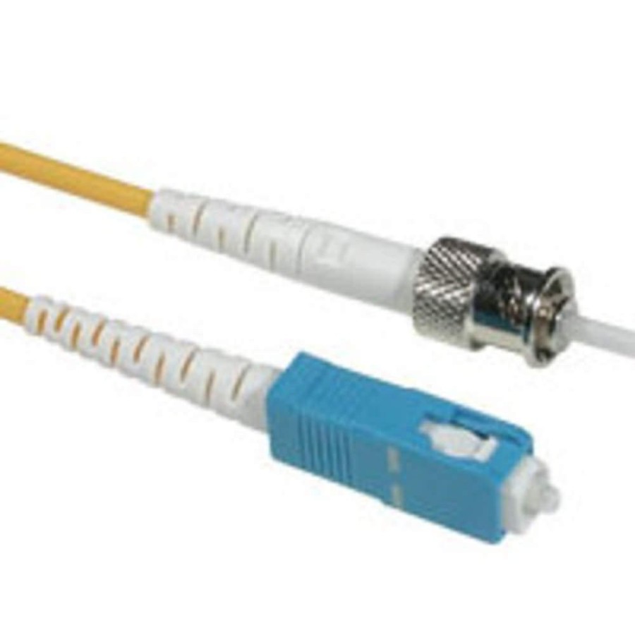 Cables to Go 6.6Ft (2M) Sc-St 9/125 Os2 Simplex Single-Mode Pvc Fiber Optic Cable - Yellow Wholesale