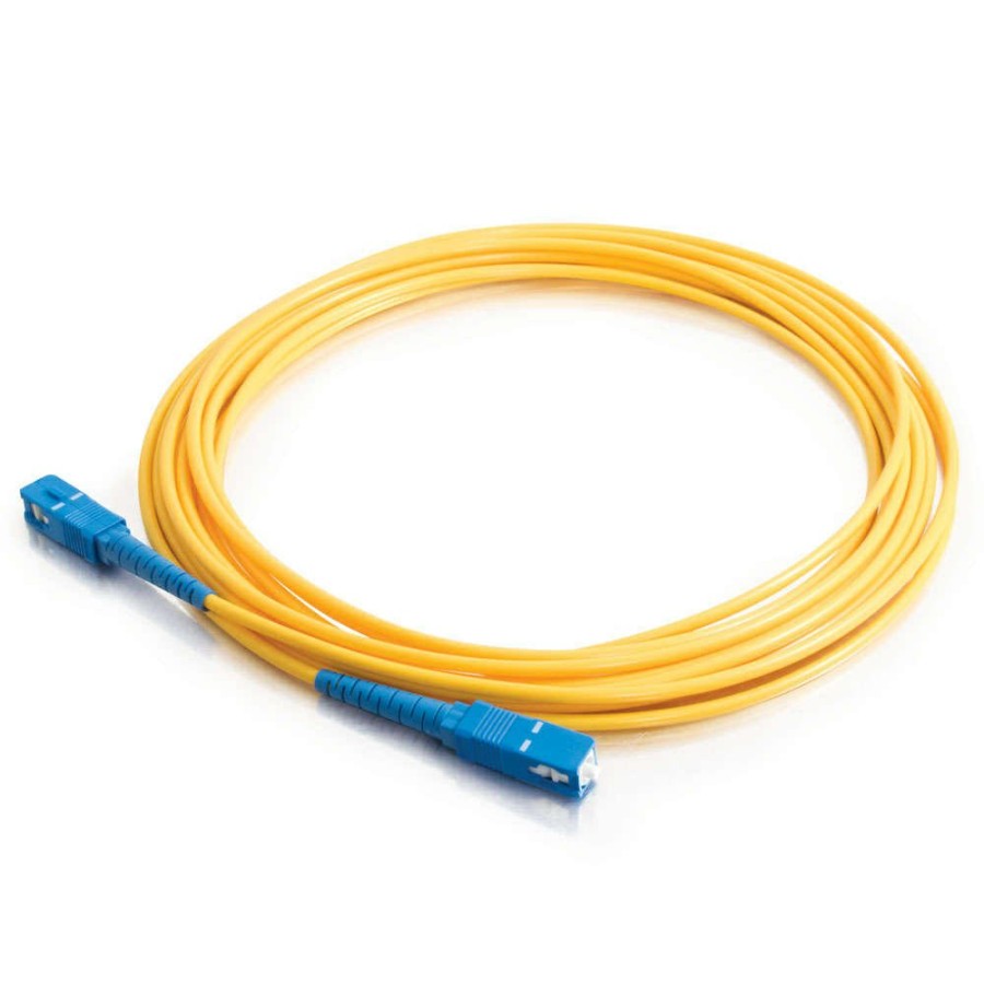 Cables to Go 98.4Ft (30M) Sc-Sc 9/125 Os2 Simplex Single-Mode Fiber Optic Cable (Taa Compliant) - Low Smoke Zero Halogen Lszh - Yellow Hot