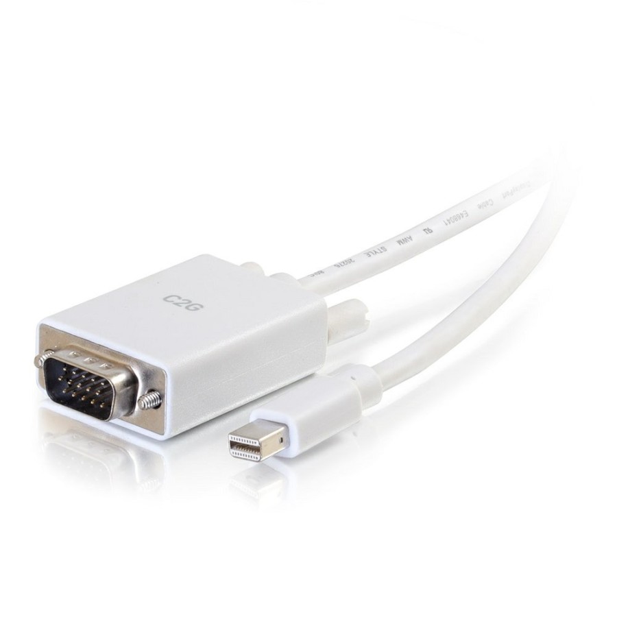 Cables to Go 6Ft (1.8M) Mini Displayport Male To Vga Male Active Adapter Cable - White Clearance