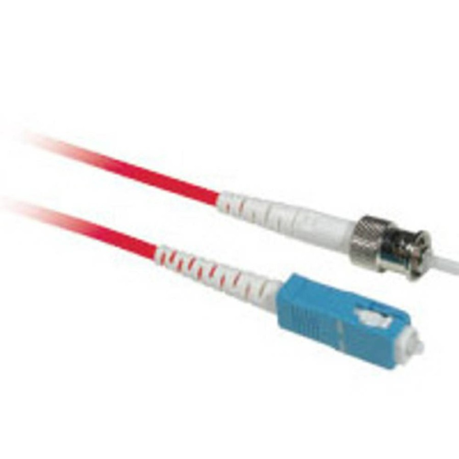 Cables to Go 6.6Ft (2M) Sc-St 9/125 Os2 Simplex Single-Mode Pvc Fiber Optic Cable (Taa Compliant) - Red Hot