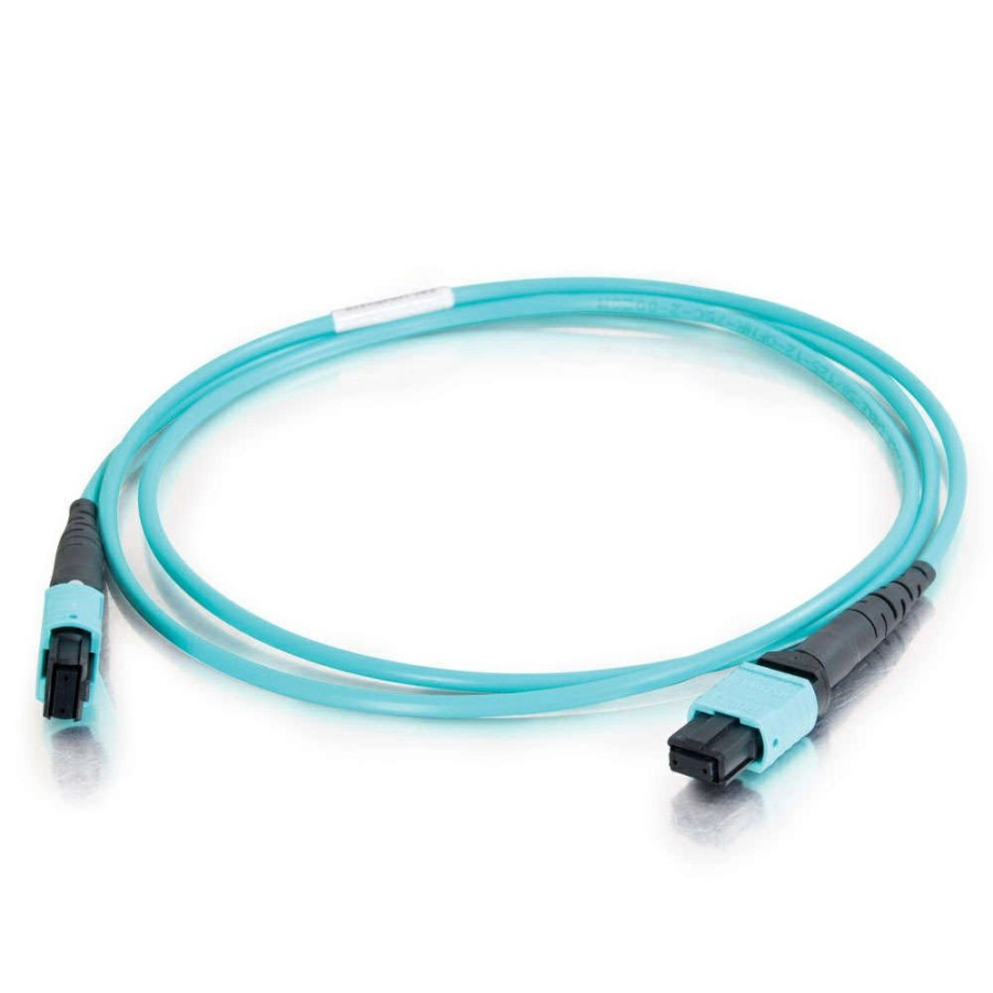 Cables to Go 16.4Ft (5M) Mtp 10Gb 50/125 Om3 Multimode Pvc Fiber Optic Cable (Taa Compliant) - Aqua Wholesale