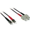 Cables to Go 16.4Ft (5M) Sc-St 62.5/125 Om1 Duplex Multimode Fiber Optic Cable (Taa Compliant) - Plenum Cmp-Rated - Black New