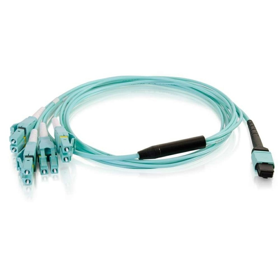 Cables to Go 9.8Ft (3M) Mtp® Compatible Mpo To 4 Duplex Fiber Breakout Cable Om4 Riser Rated (Ofnr) Clearance