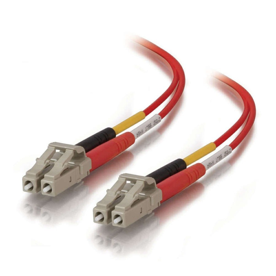 Cables to Go 3.3Ft (1M) Lc-Lc 50/125 Om2 Duplex Multimode Pvc Fiber Optic Cable - Red Hot