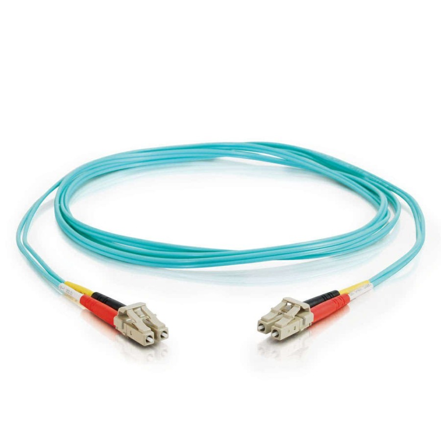 Cables to Go 23Ft (7M) Lc-Lc 10Gb 50/125 Om3 Duplex Multimode Pvc Fiber Optic Cable - Aqua Online