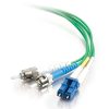 Cables to Go 16.4Ft (5M) Lc-St 9/125 Os2 Duplex Single-Mode Fiber Optic Cable (Taa Compliant) - Plenum Cmp-Rated - Green New