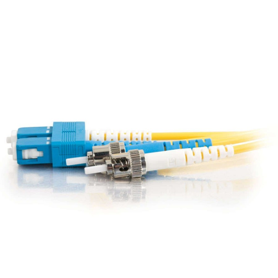 Cables to Go 9.8Ft (3M) Sc-St 9/125 Os2 Duplex Single-Mode Fiber Optic Cable - Plenum Cmp-Rated - Yellow Hot