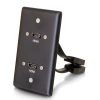 Cables to Go Dual Hdmi® Pass Through Single Gang Wall Plate - Black Clearance