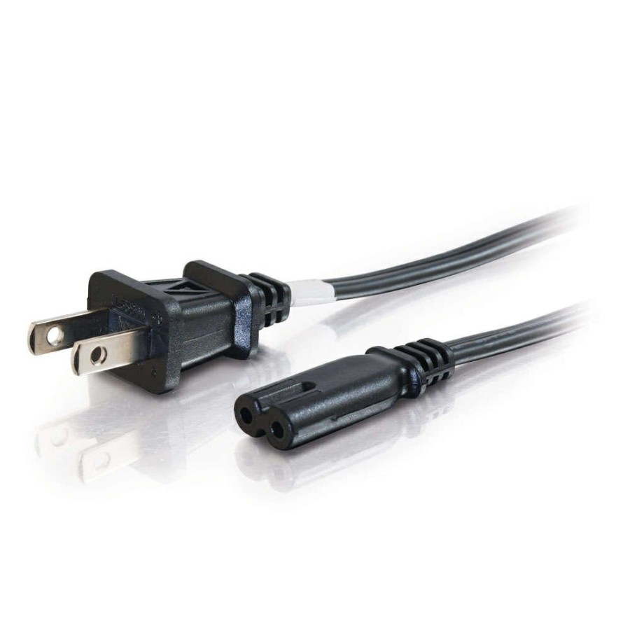 Cables to Go 6Ft (1.8M) 18 Awg 2-Slot Non-Polarized Power Cord (Nema 1-15P To Iec320C7) (Taa Compliant) New