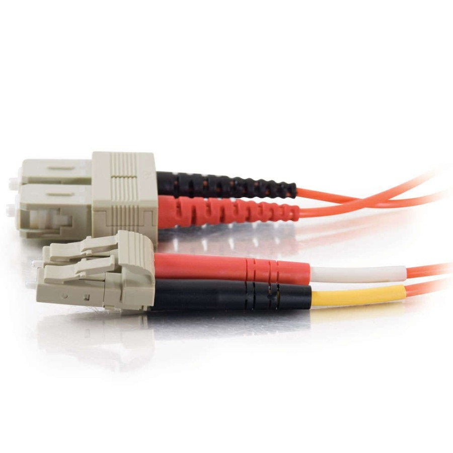 Cables to Go 23Ft (7M) Lc-Sc 50/125 Om2 Duplex Multimode Fiber Optic Cable (Taa Compliant) - Orange New