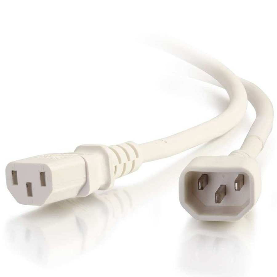 Cables to Go 6Ft (1.8M) 18Awg Power Cord (Iec320C14 To Iec320C13) - White Hot