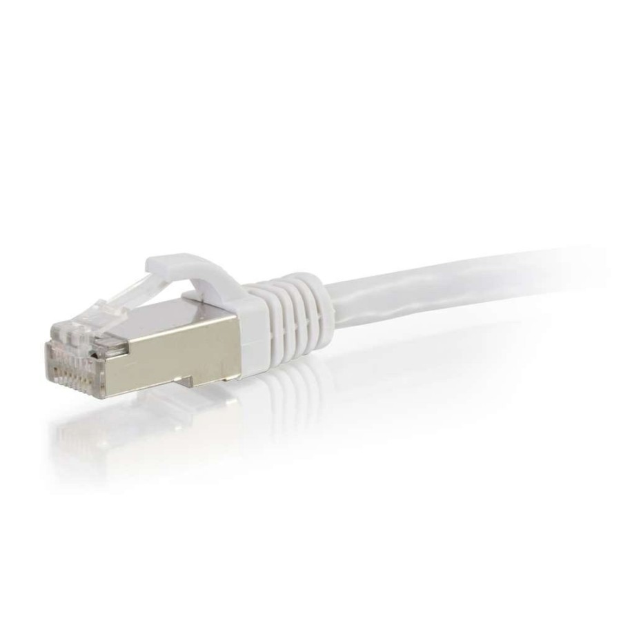 Cables to Go 10Ft (3M) Cat6 Snagless Shielded (Stp) Ethernet Network Patch Cable - White Hot