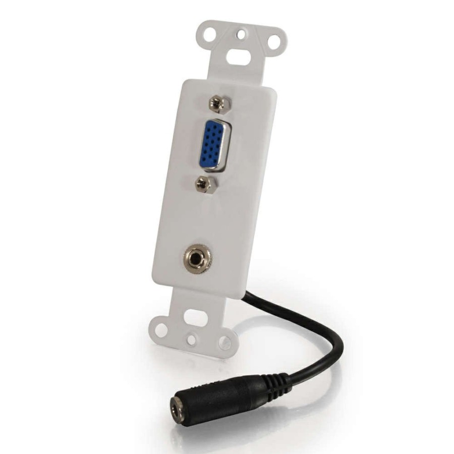 Cables to Go Vga And 3.5Mm Audio Pass Through Wall Plate - White Online