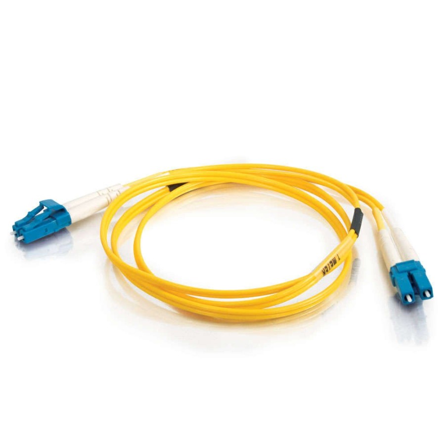 Cables to Go 16.4Ft (5M) Lc-Lc 9/125 Os2 Duplex Single-Mode Fiber Optic Cable - Plenum Cmp-Rated - Yellow Clearance