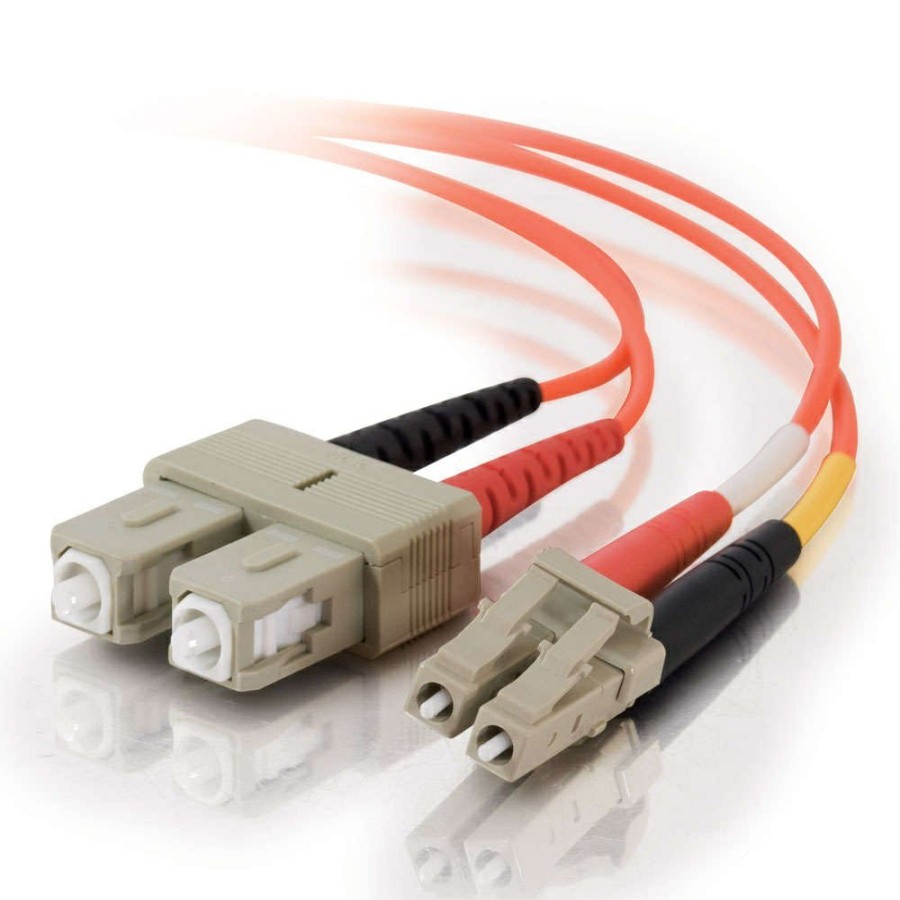 Cables to Go 13.1Ft (4M) Lc-Sc 62.5/125 Om1 Duplex Multimode Fiber Optic Cable (Taa Compliant) - Low Smoke Zero Halogen Lszh - Orange Wholesale