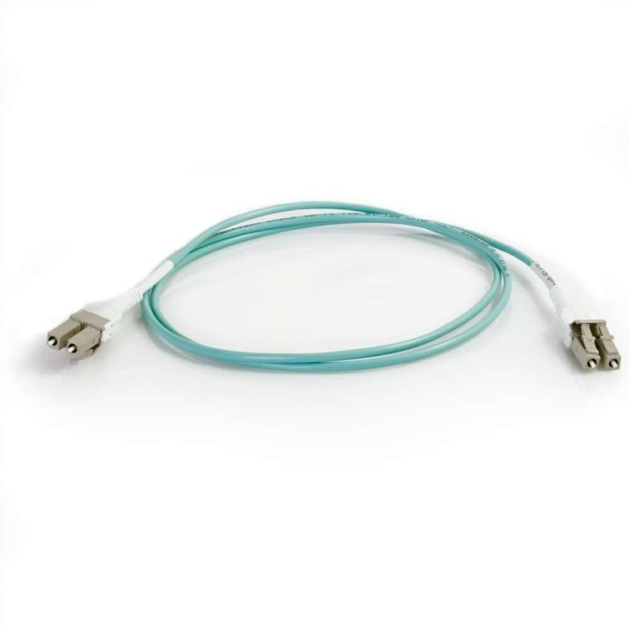 Cables to Go 3.3Ft (1M) Lc Uniboot 10Gb 50/125 Om3 Duplex Multimode Pvc Fiber Optic Cable - Aqua Best