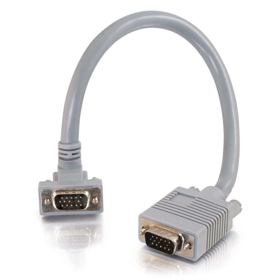 Cables to Go 1Ft (0.3M) Premium Shielded Hd15 Sxga M/M Monitor Cable With 90° Upward-Angled Male Connector Best