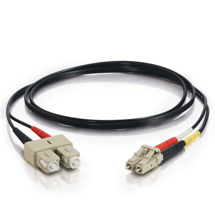 Cables to Go 9.8Ft (3M) Lc-Sc 62.5/125 Om1 Duplex Multimode Pvc Fiber Optic Cable - Black Wholesale