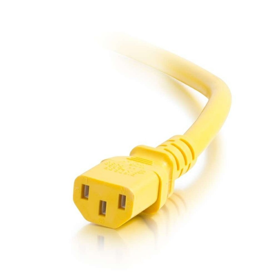 Cables to Go 2Ft (0.6M) 18Awg Power Cord (Iec320C14 To Iec320C13) - Yellow Hot