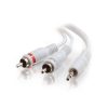 Cables to Go 25Ft (7.6M) One 3.5Mm Stereo Male To Two Rca Stereo Male Audio Y-Cable - White Clearance